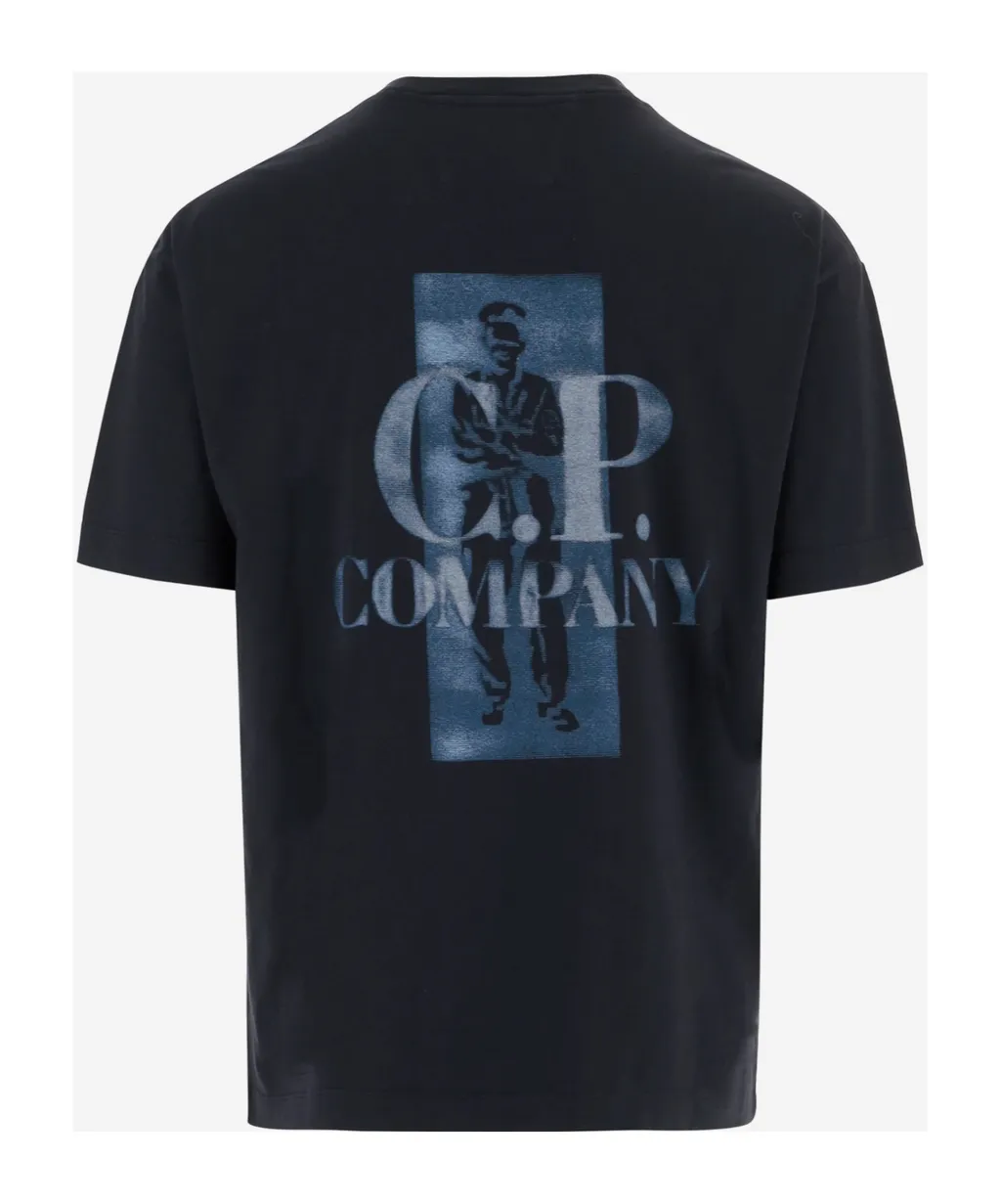 C.P. Company Logo Printed Crewneck T-Shirt