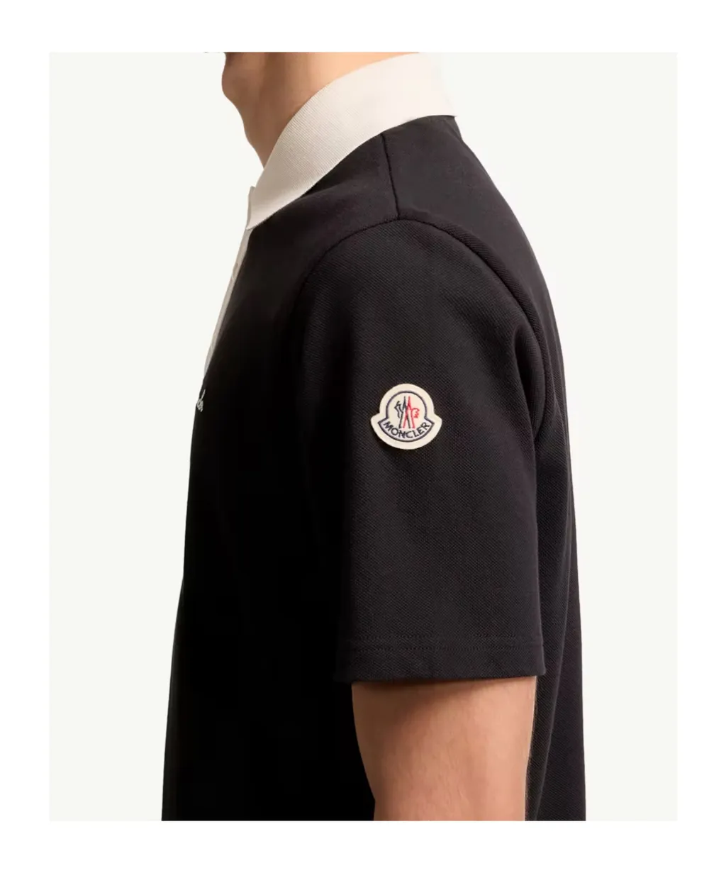 Moncler Logo Embroidered Short-Sleeve Polo Shirt