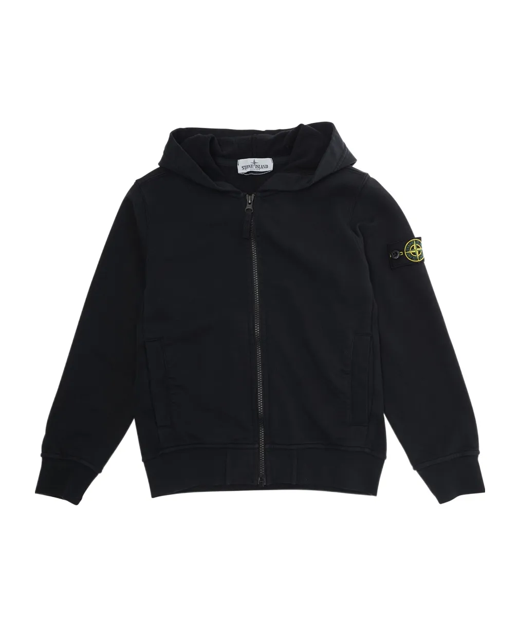 Stone Island Junior Compass-Badge Zipped Hoodie