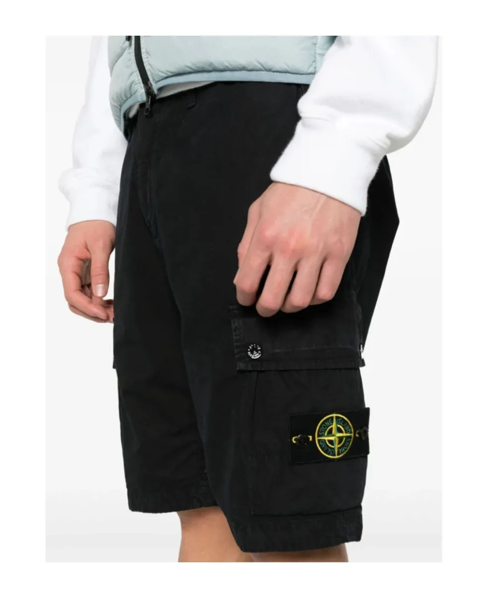 Stone Island Compass Patch Cargo Shorts