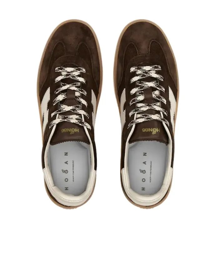 Hogan Logo-Patch Lace-Up Sneakers