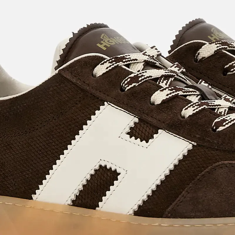 Hogan Logo-Patch Lace-Up Sneakers