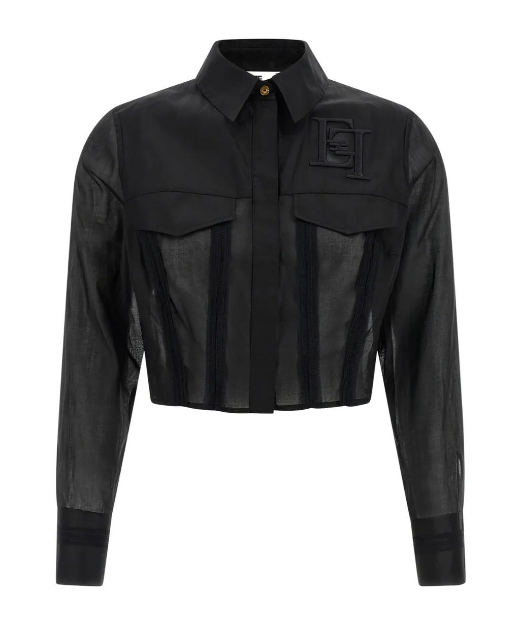Elisabetta Franchi Flap And Embroideried Shirt