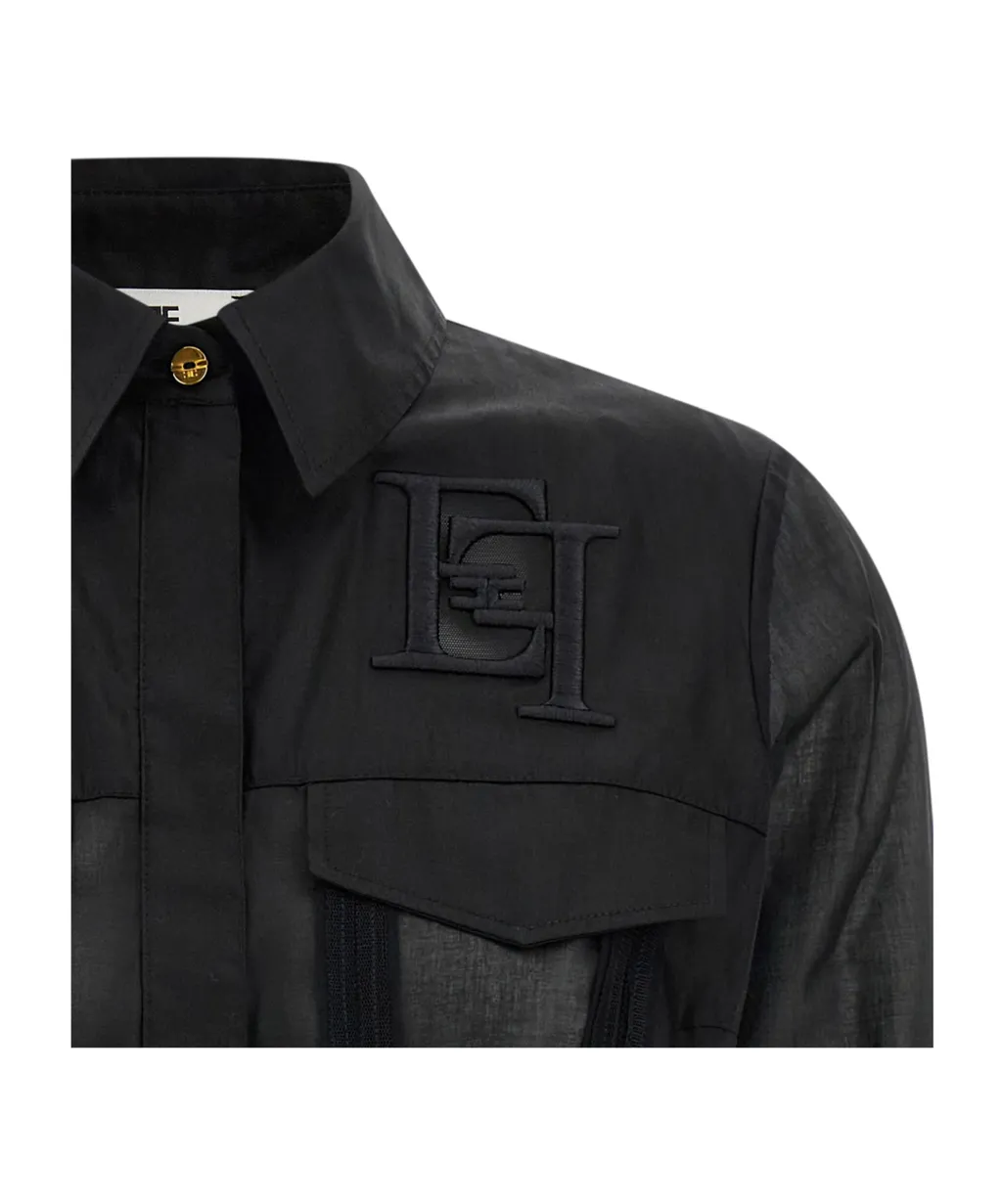 Elisabetta Franchi Flap And Embroideried Shirt