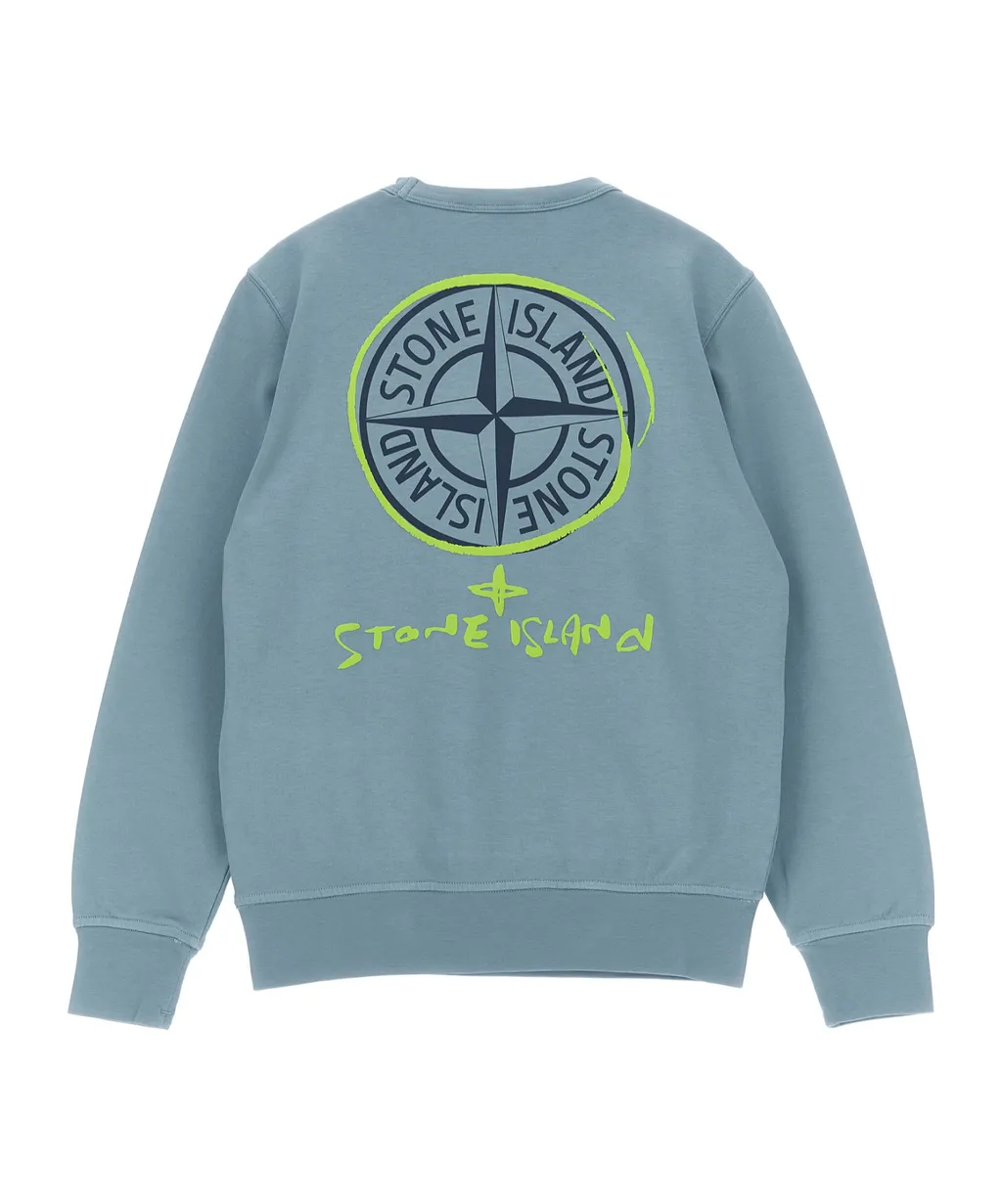 Stone Island Junior Logo Print Sweatshirt