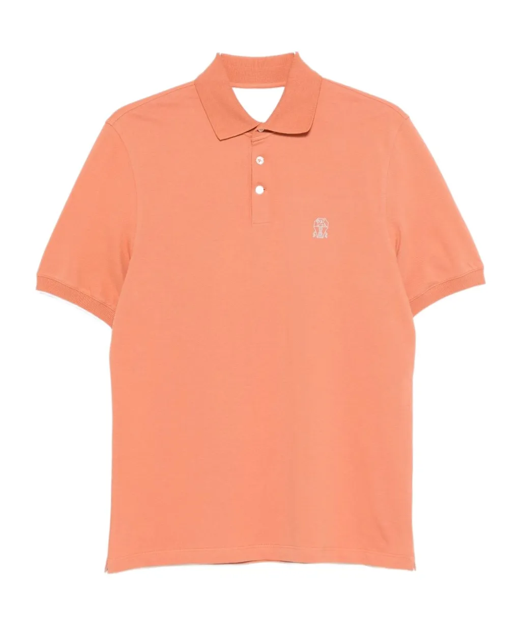 Brunello Cucinelli Logo Detailed Short-Sleeved Polo Shirt