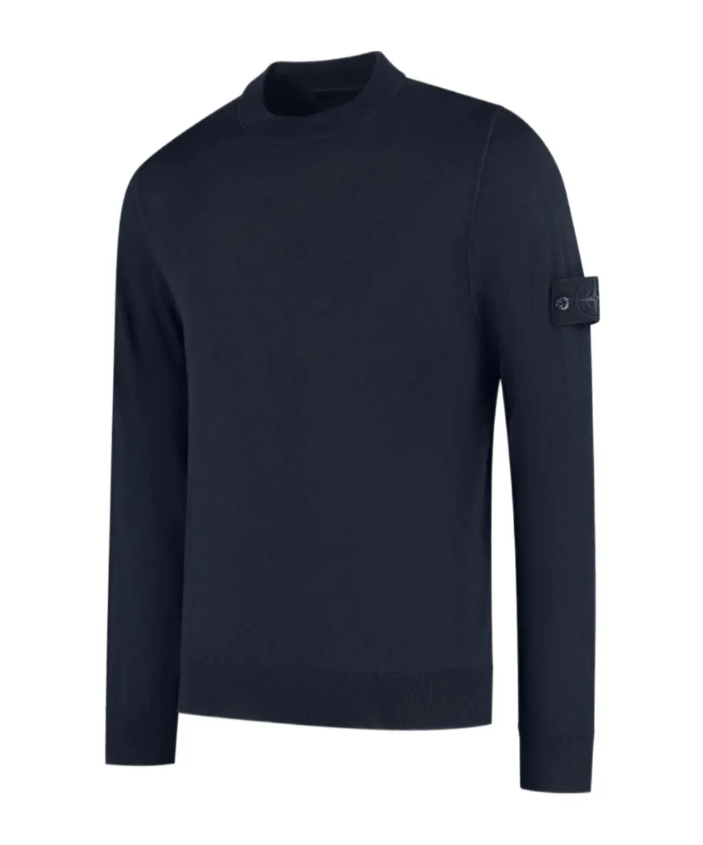 Logo-Patch Crew-Neck Sweater