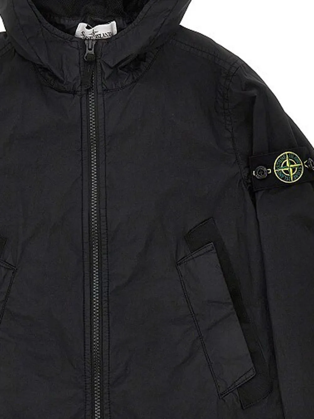 Stone Island Junior Zip-Up Hooded Jacket