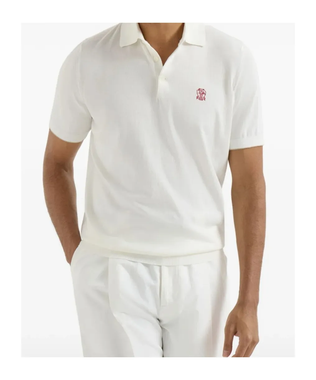 Butoon-Fastening Logo-Detail Polo Shirt
