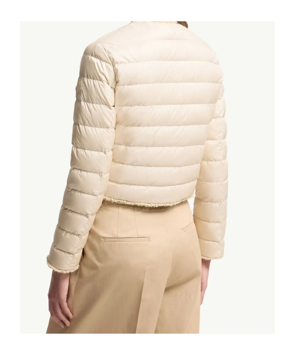 Fleurs Bouclé-Trimmed Short Down Jacket