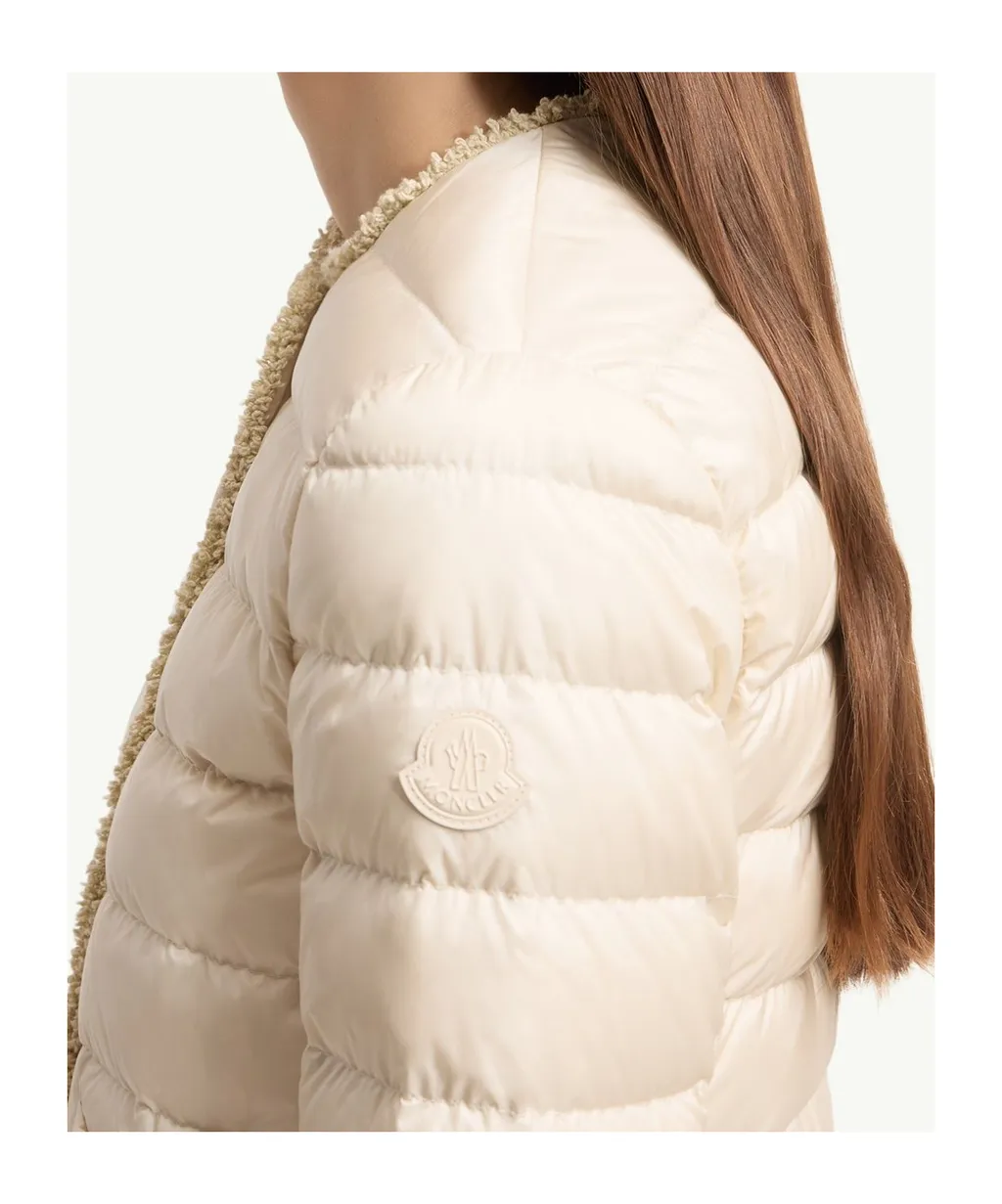 Fleurs Bouclé-Trimmed Short Down Jacket