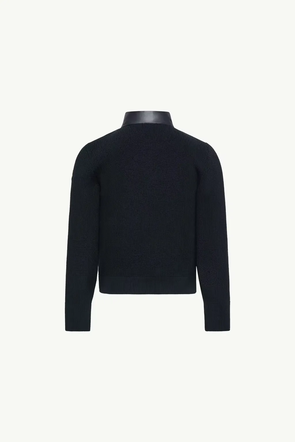 Tricolor Padded Cotton Zip-Up Cardigan