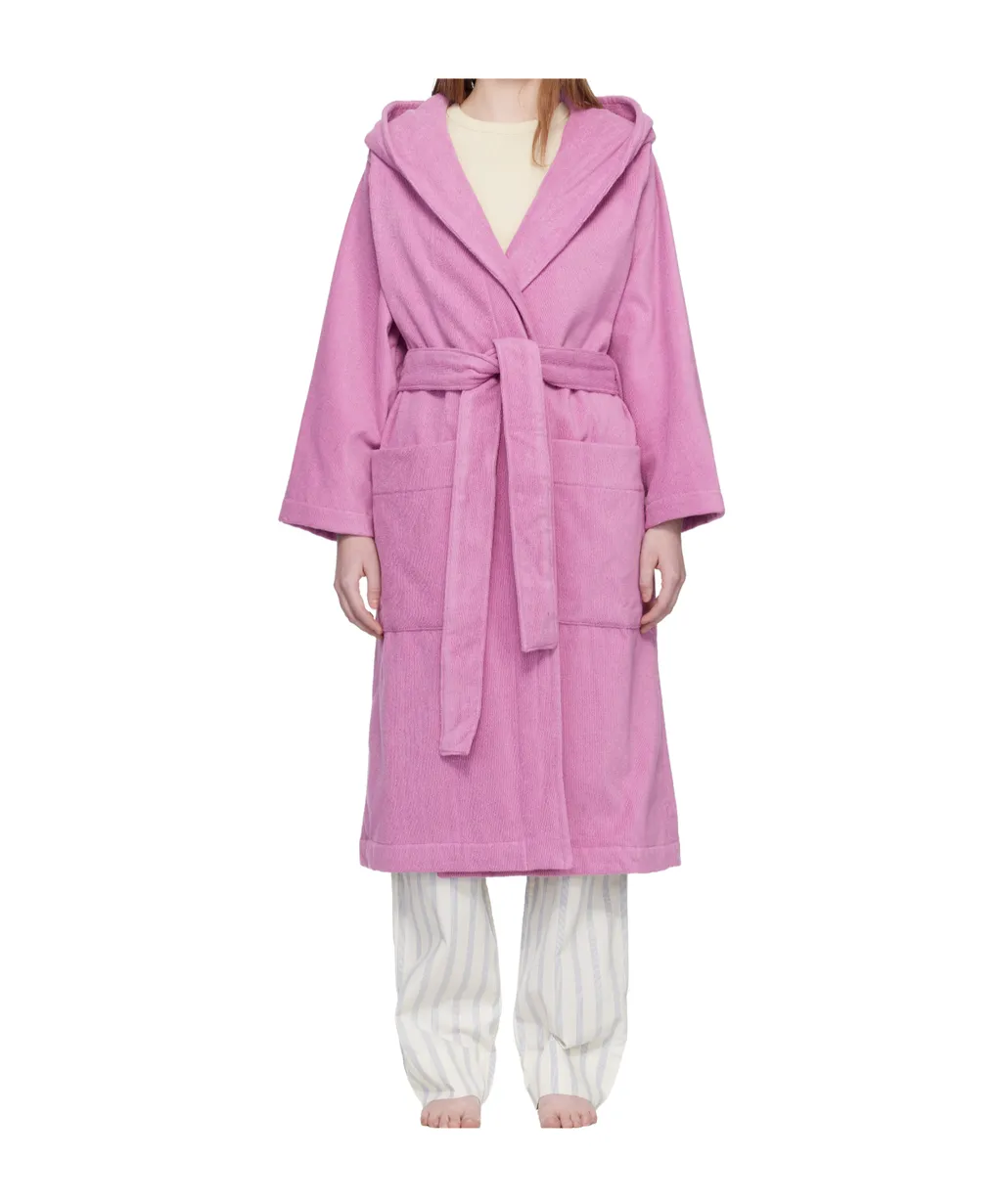 Lace-Up Hooded Bathrobe