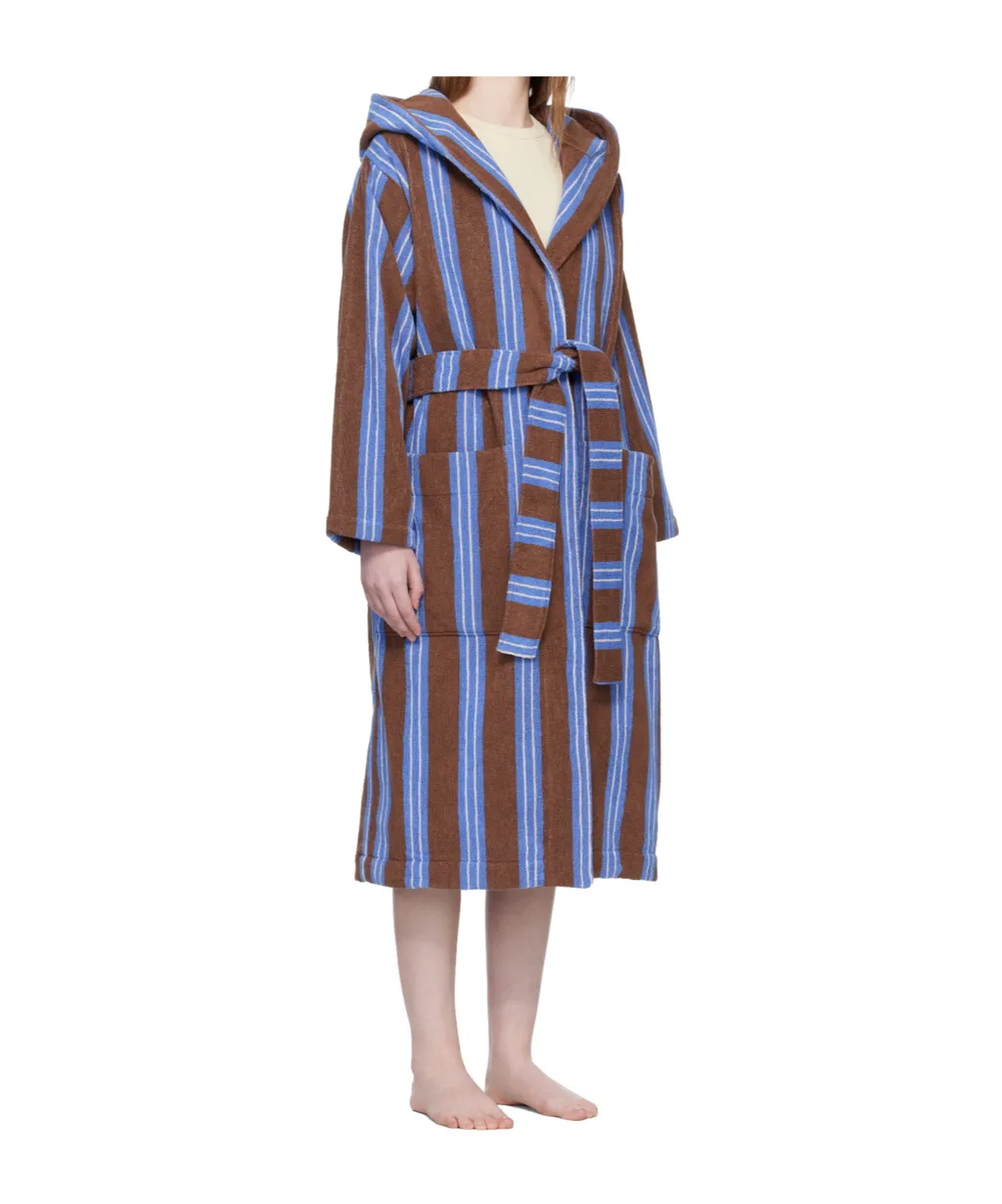 Striped Hooded Bathrobe