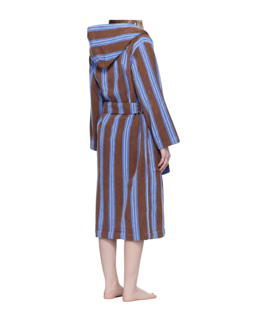 Striped Hooded Bathrobe