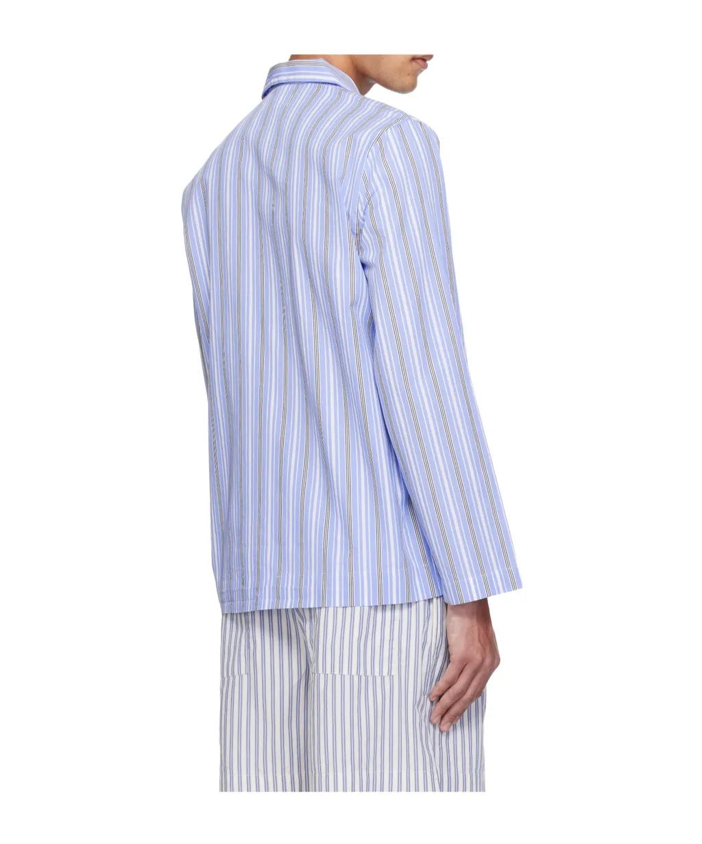Long-Sleeved Striped Pajama Shirt