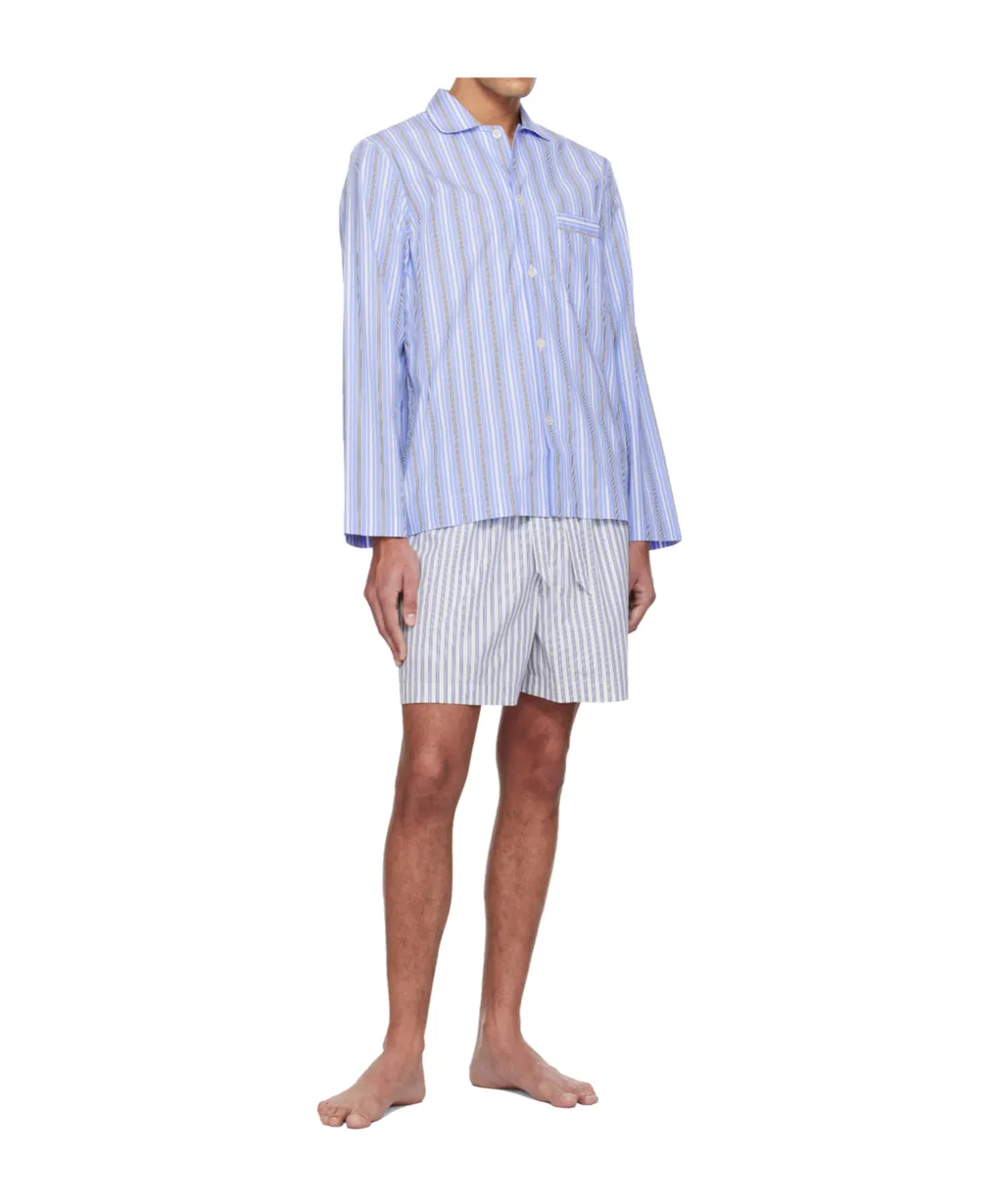 Long-Sleeved Striped Pajama Shirt