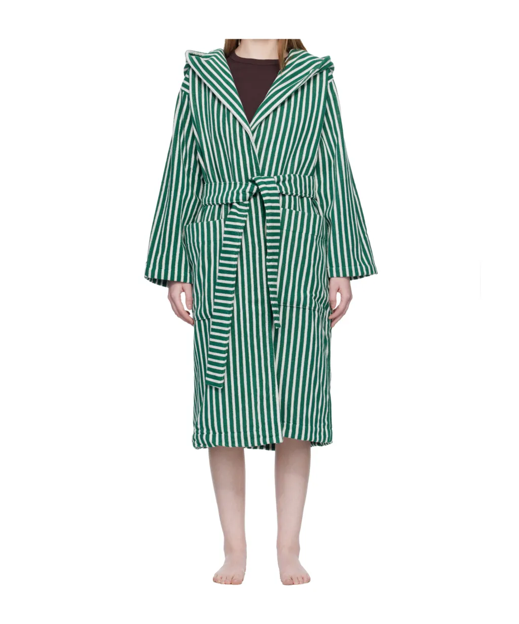 Striped Hooded Bathrobe