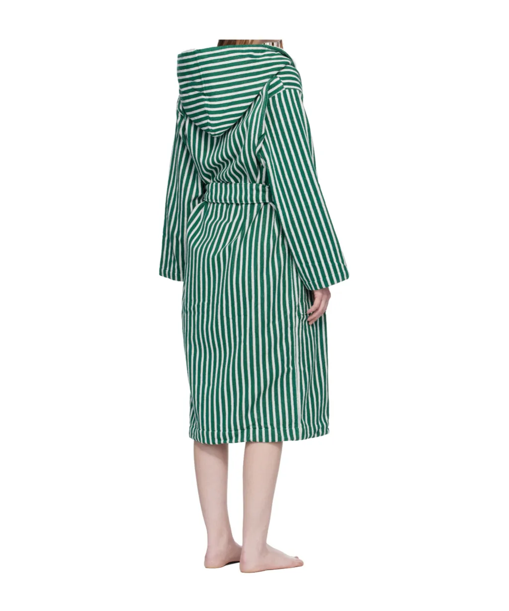 Striped Hooded Bathrobe
