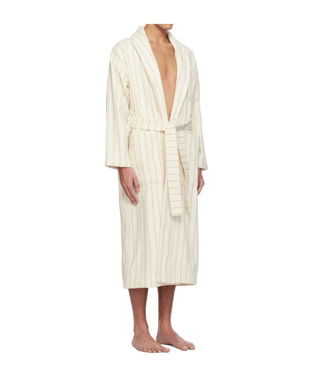 Striped Bathrobe With Ties