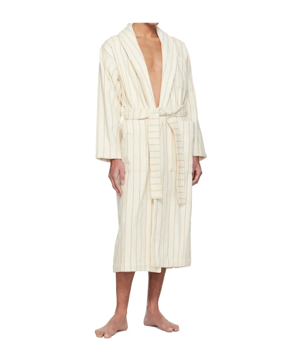 Striped Bathrobe With Ties