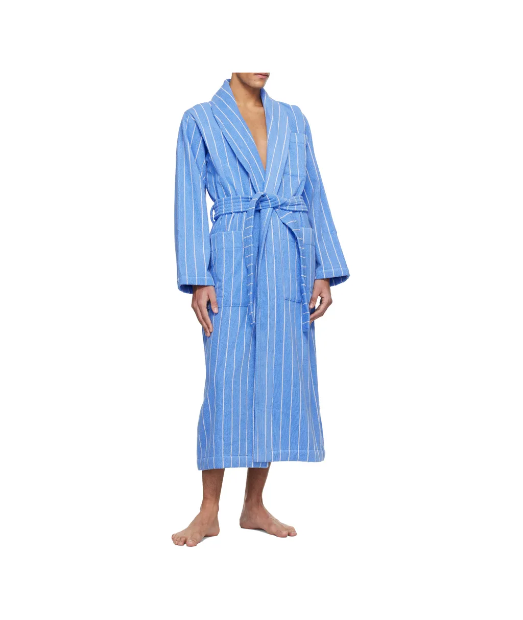 Striped Bathrobe With Ties