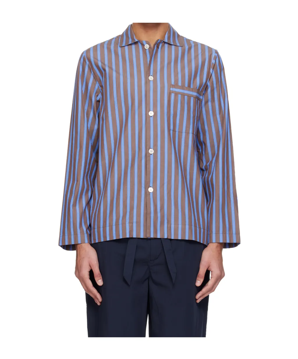 Striped Long-Sleeved Pajama Shirt