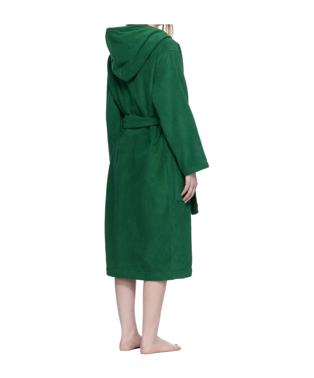 Lace-Up Hooded Bathrobe