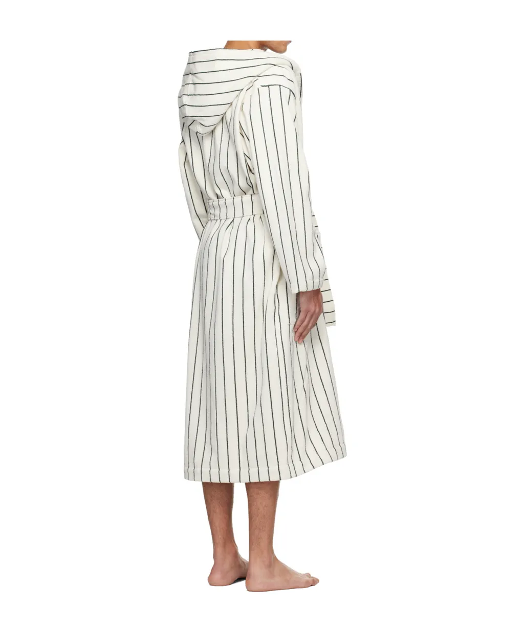 Terry Hooded Lace-Up Bathrobe