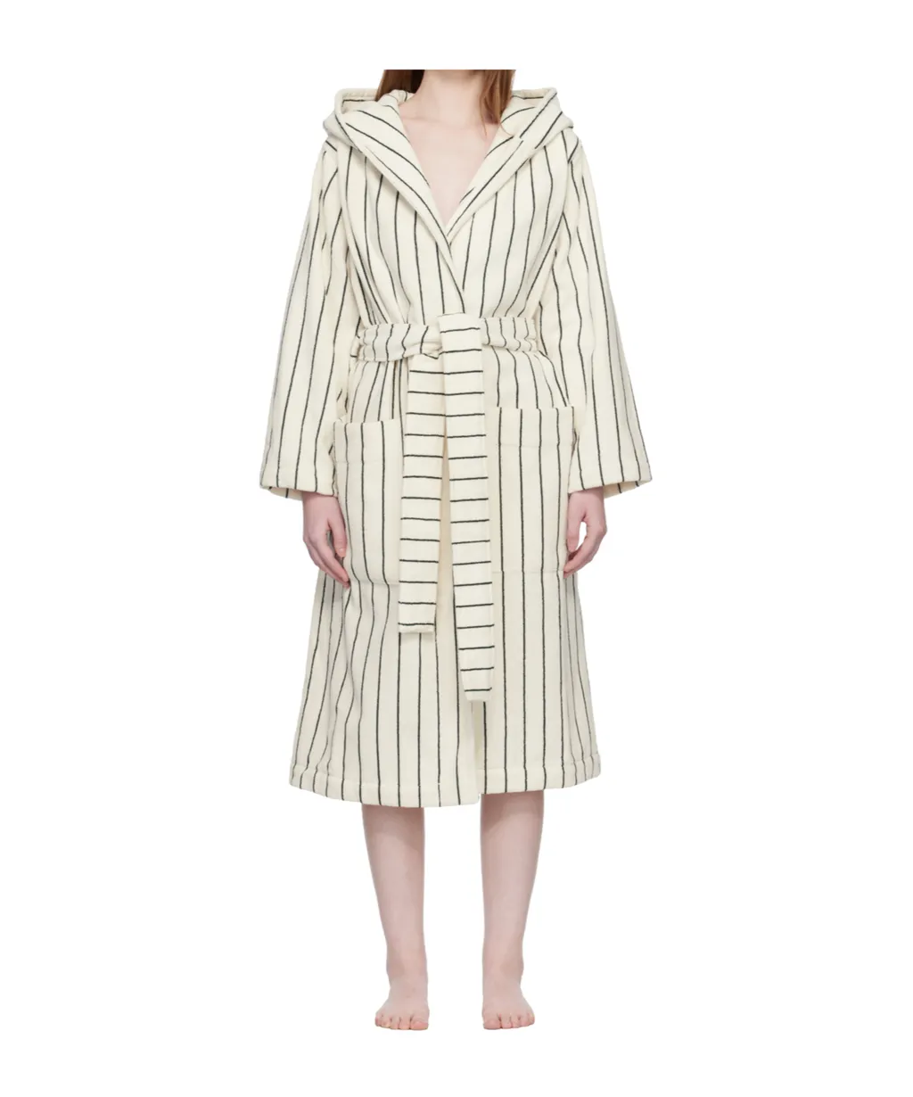 Terry Hooded Lace-Up Bathrobe