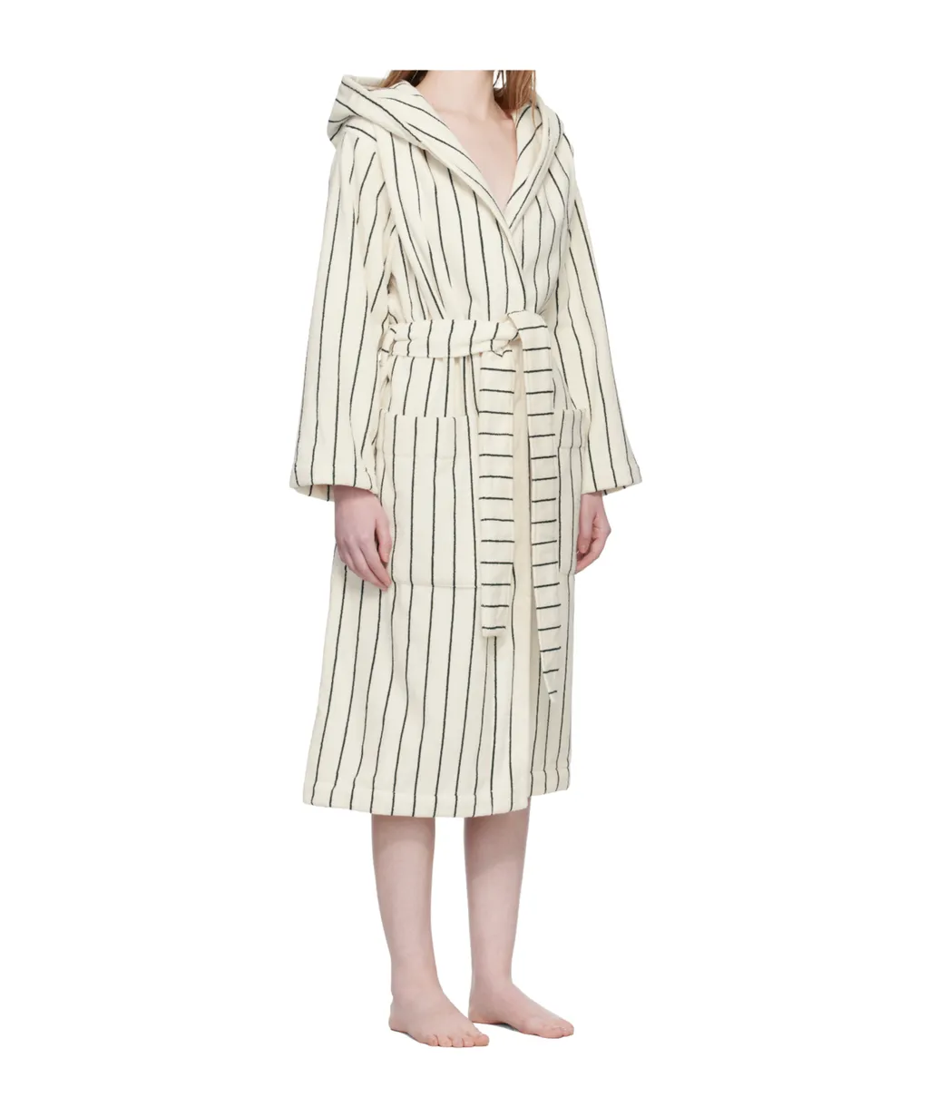 Terry Hooded Lace-Up Bathrobe