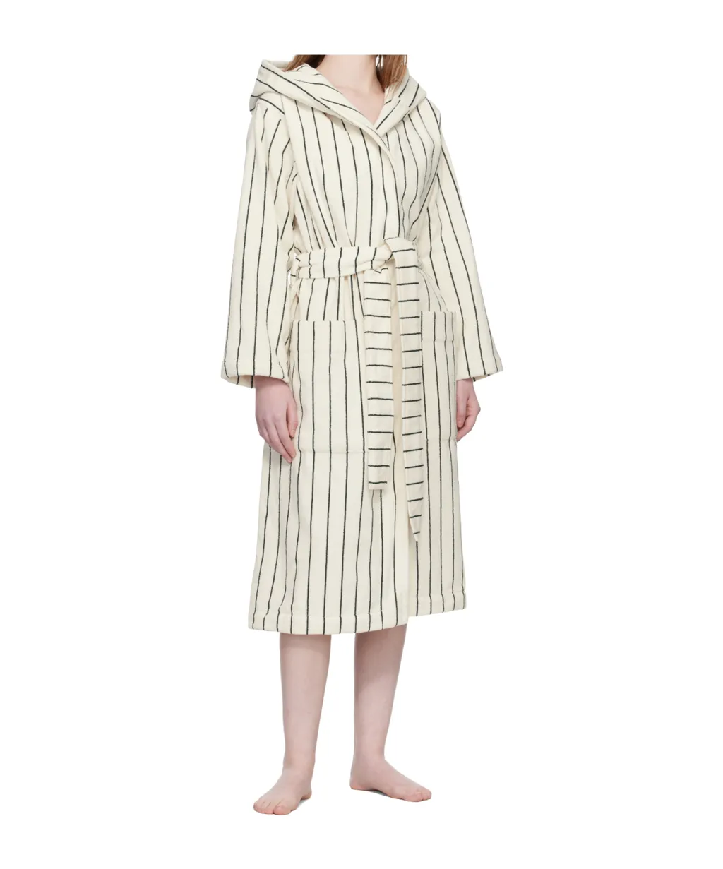 Terry Hooded Lace-Up Bathrobe