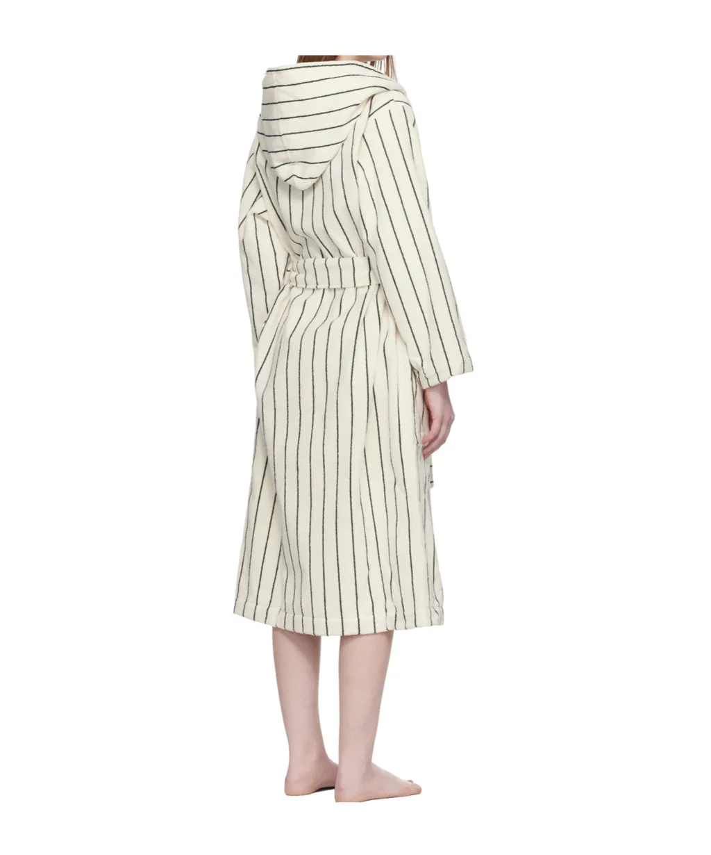 Terry Hooded Lace-Up Bathrobe