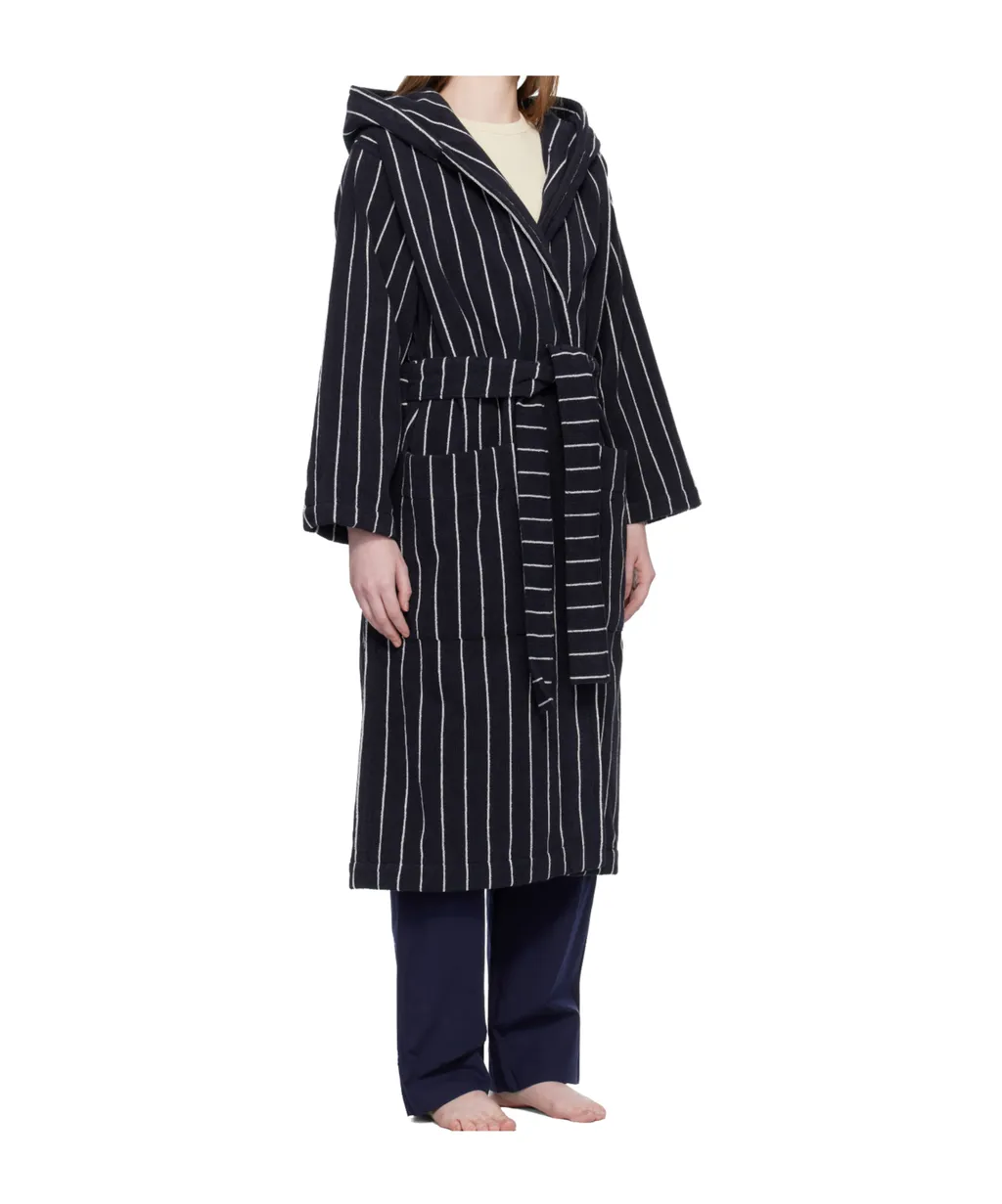 Striped Hooded Bathrobe