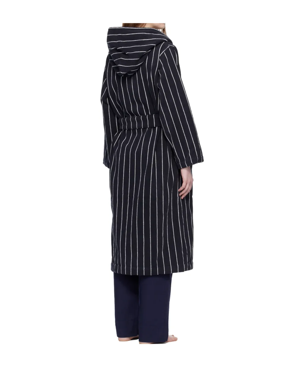 Striped Hooded Bathrobe