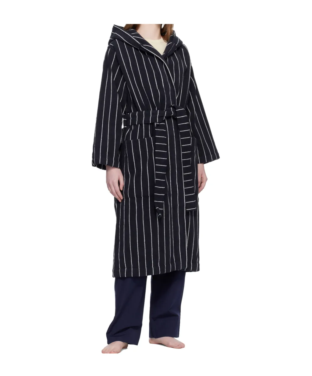 Striped Hooded Bathrobe