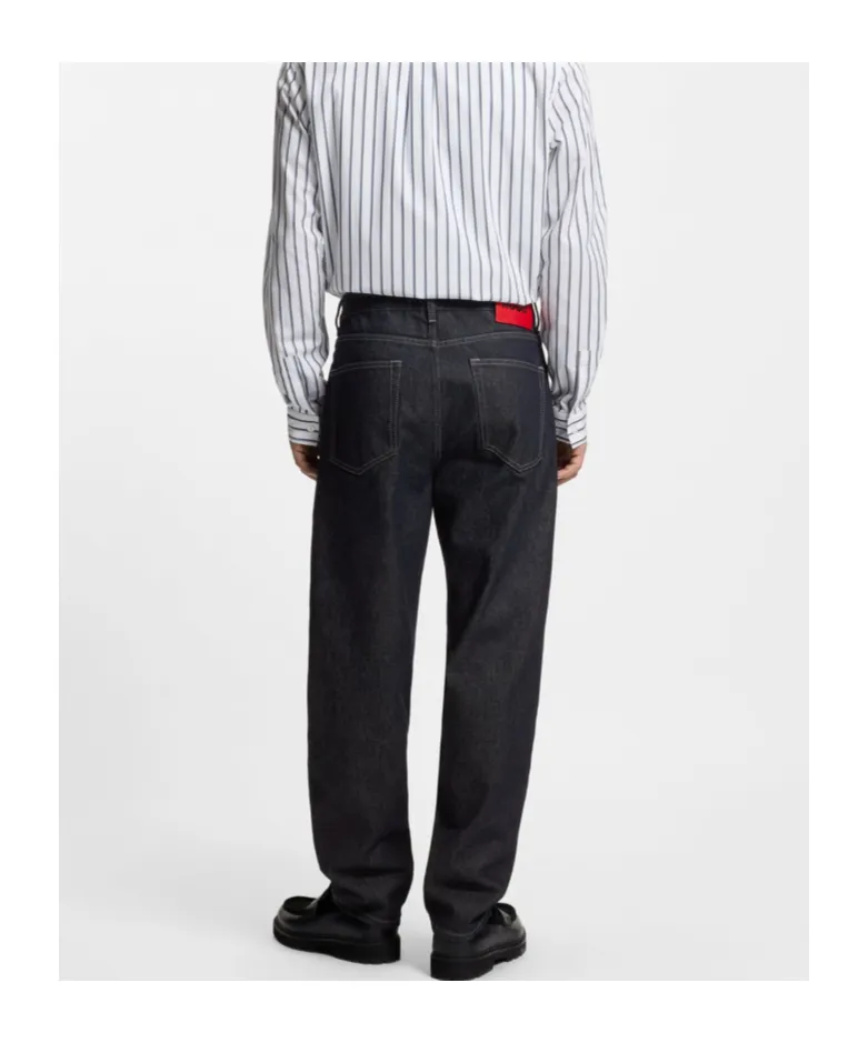 Relaxed-Fit Jeans In Dark-Blue Denim