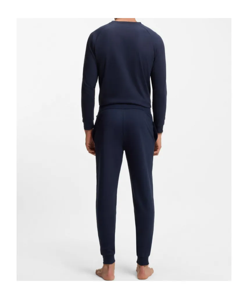 Cotton-Terry Tracksuit Bottoms With Stripes And Logo