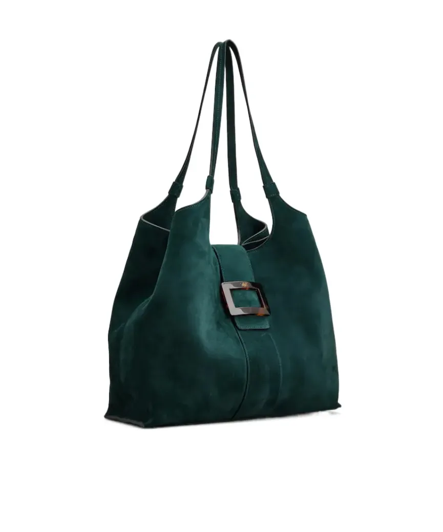 Belle Vivier Medium Shopping Bag In Suede