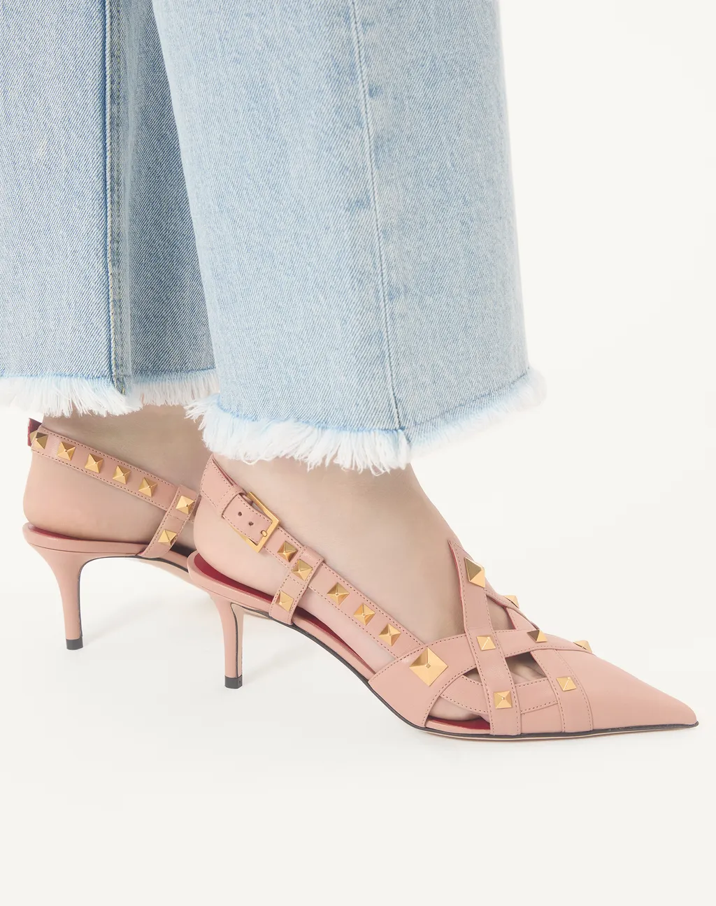 Valentino Garavani Studdy Slingback Pointed Toe Pumps