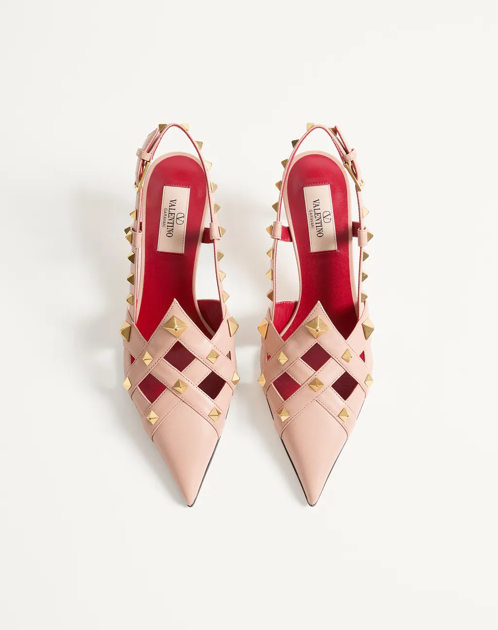 Valentino Garavani Studdy Slingback Pointed Toe Pumps