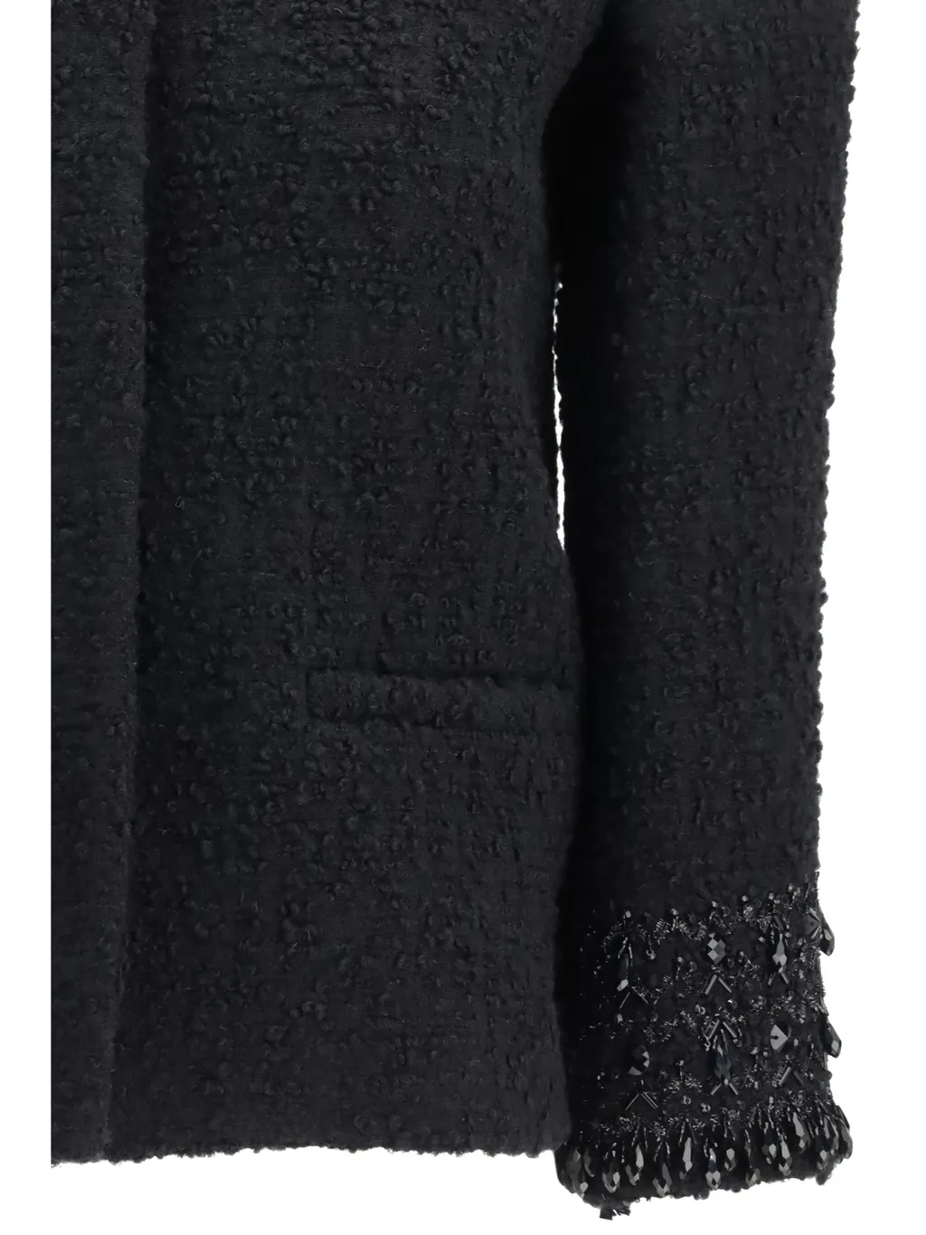 Valentino	Button Embellished Tweed Jacket