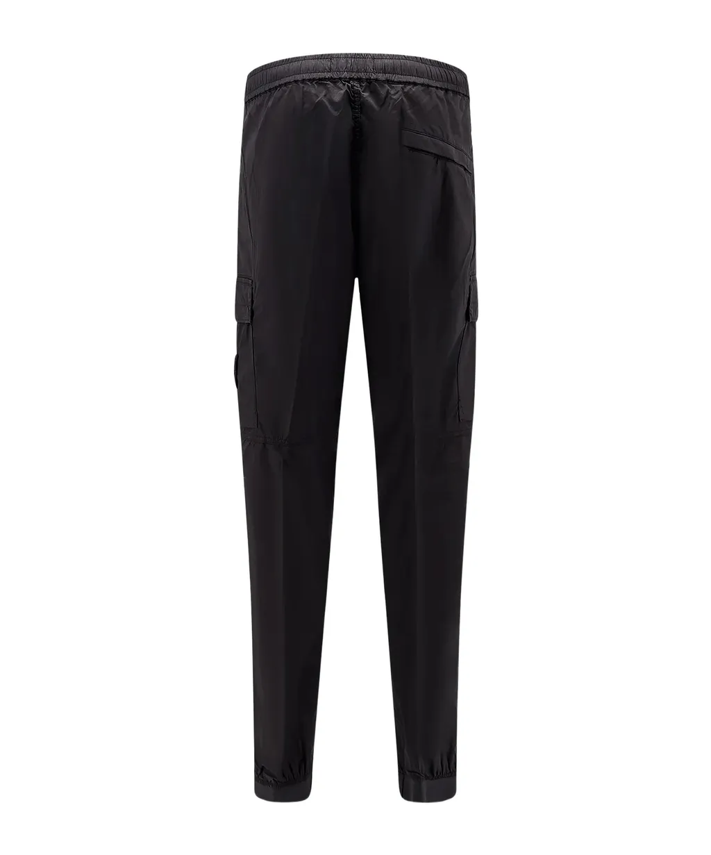 Stone Island Logo Patch Tapered Leg Trousers