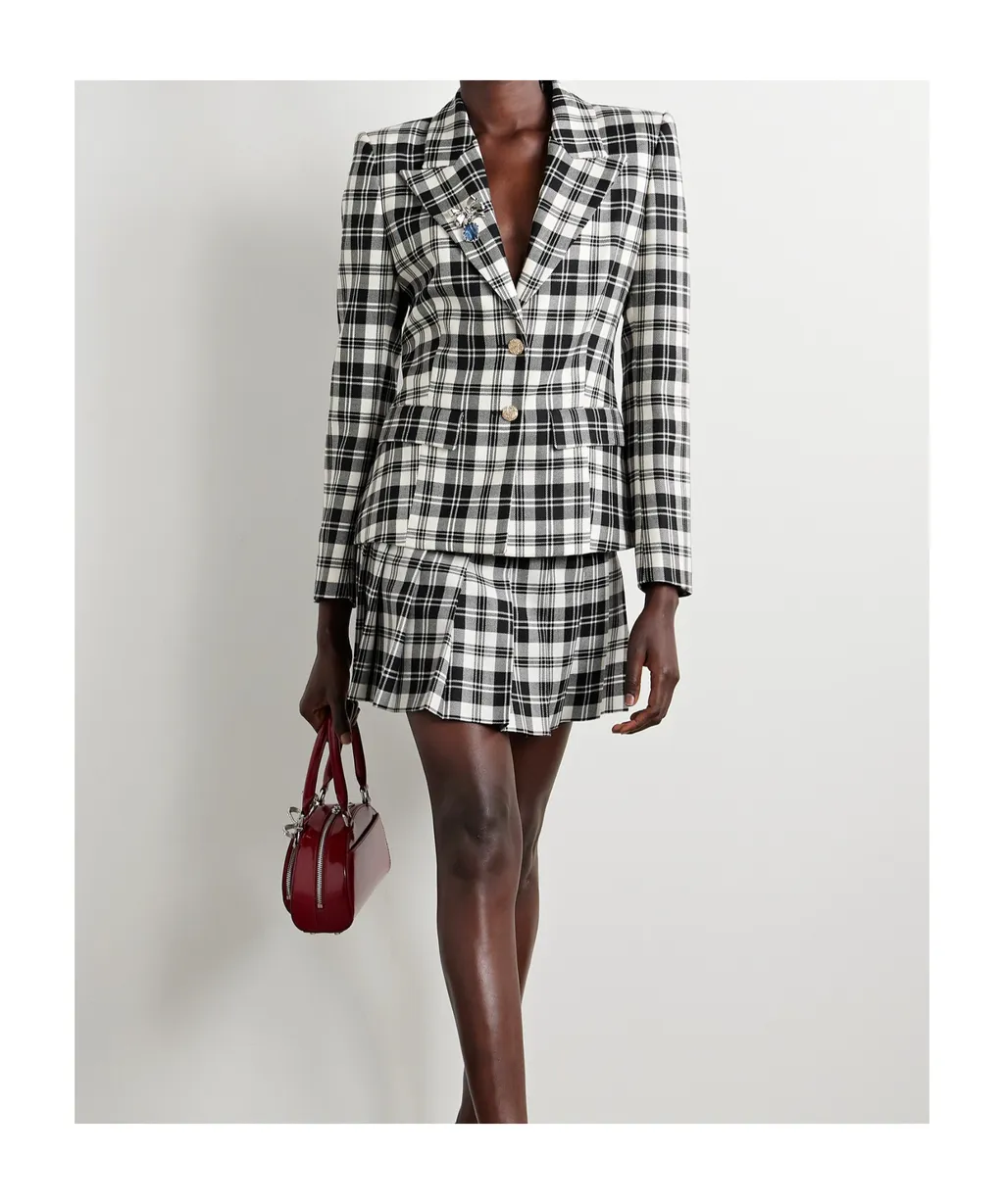 Checked Suit Coat