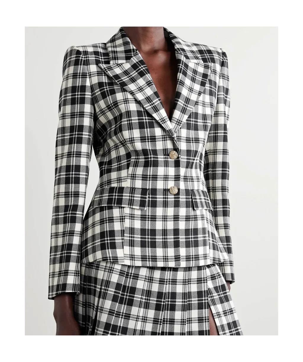 Checked Suit Coat