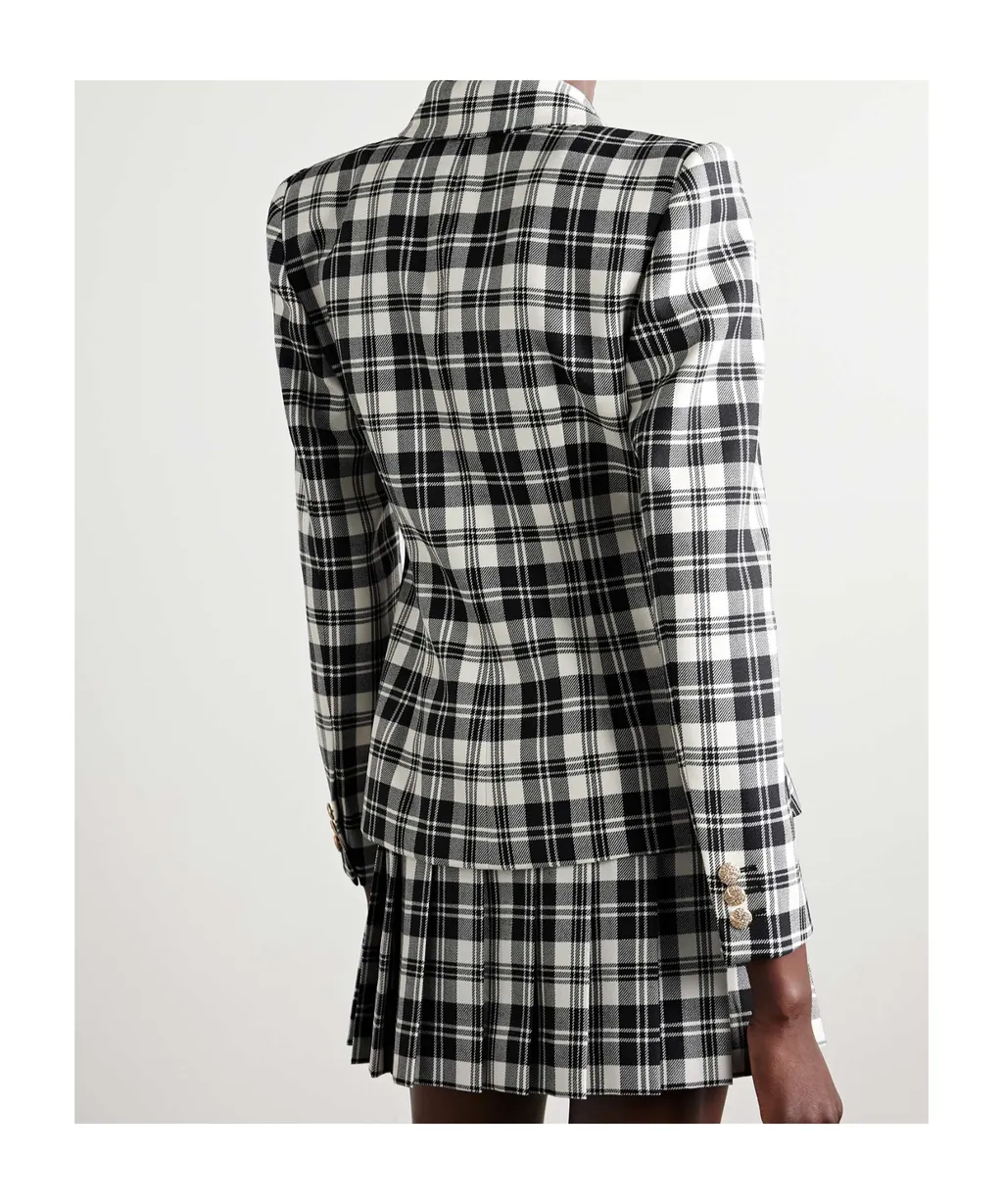 Checked Suit Coat