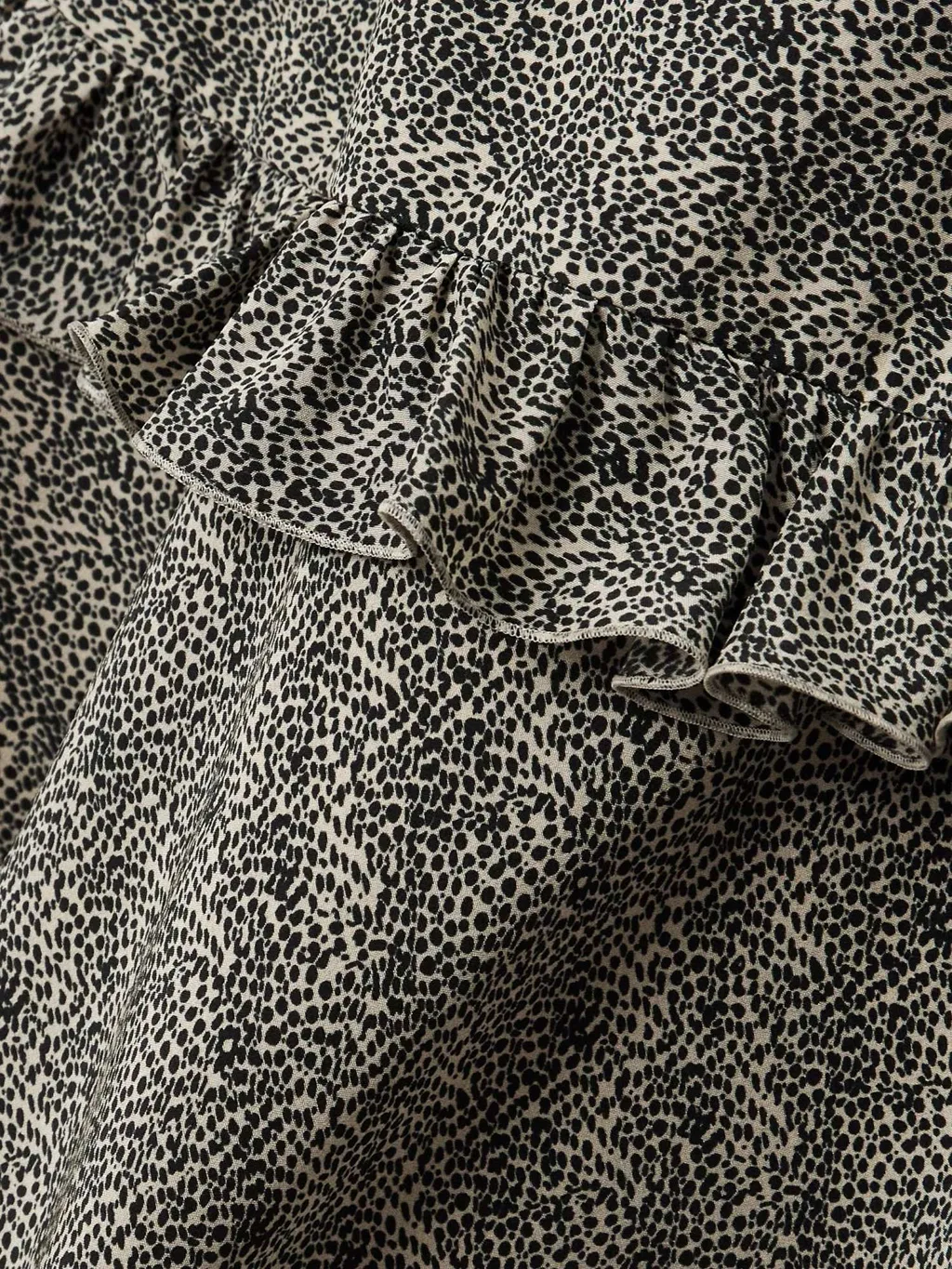 Tiered Leopard-Print Silk Mini Dress
