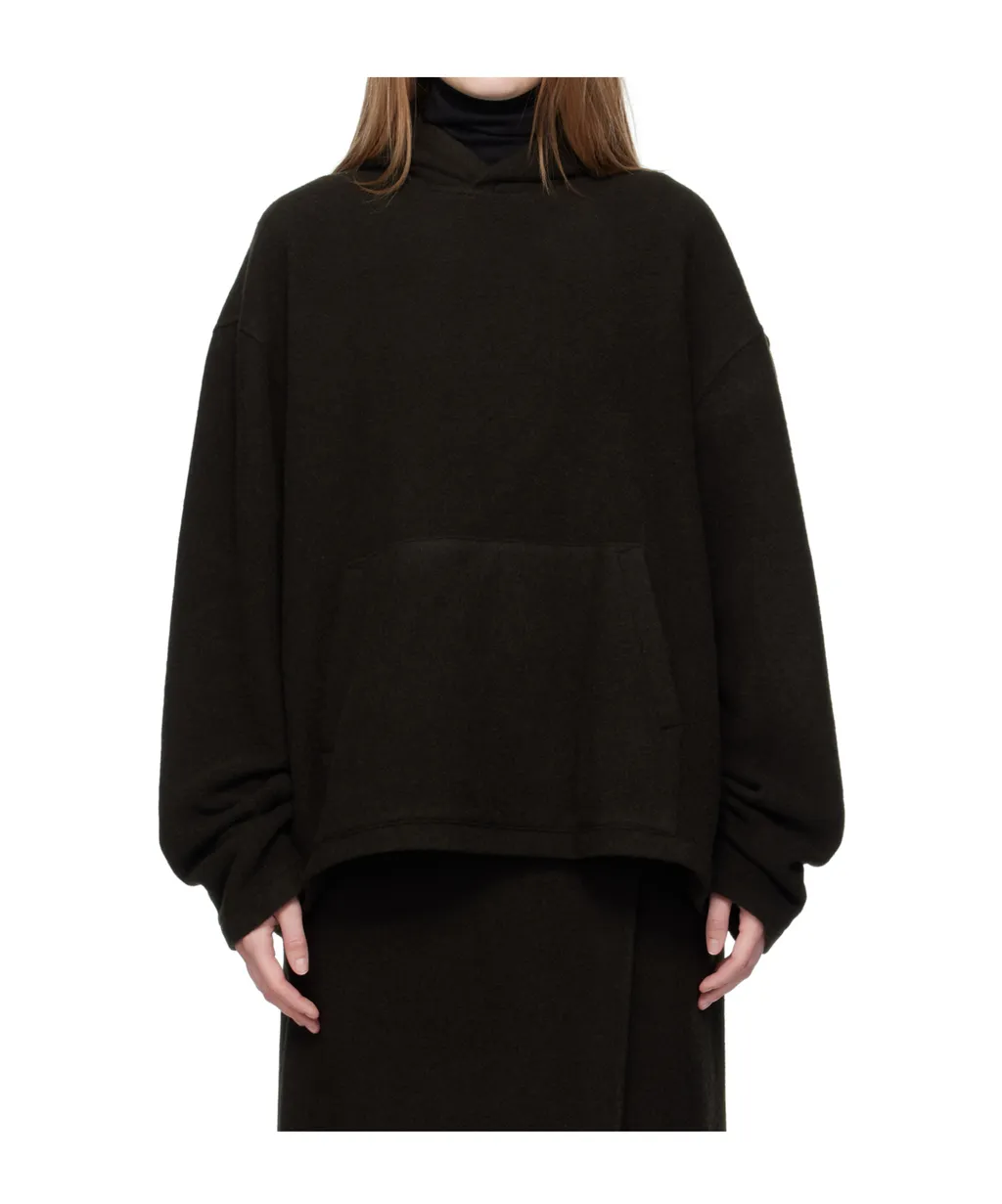 Wool Fleece Hooded Sweatshirt