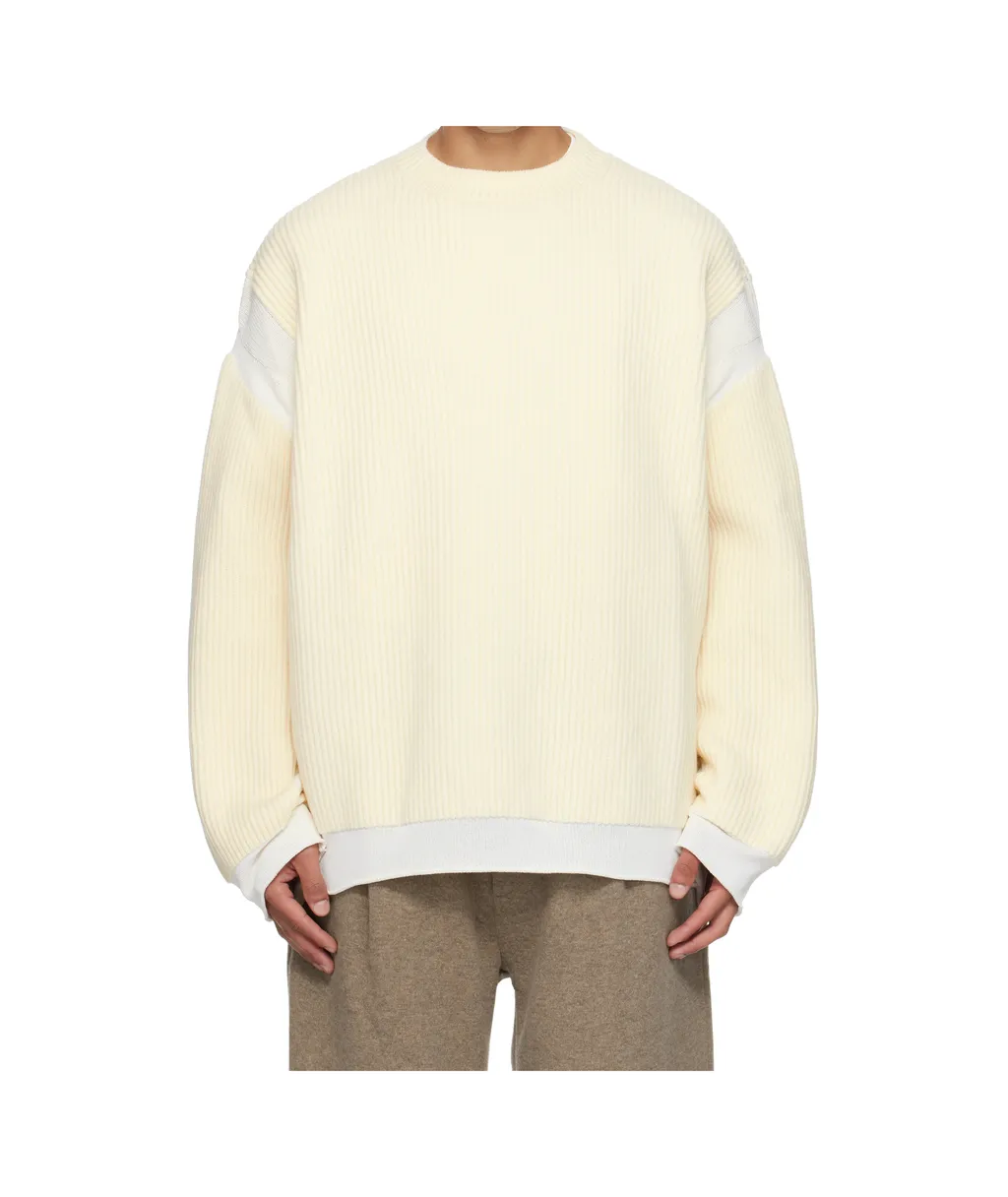 Wool Blend Crew Neck Sweater
