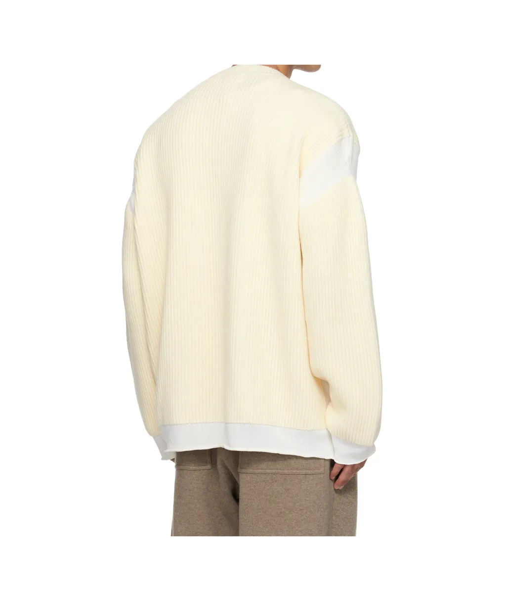 Wool Blend Crew Neck Sweater